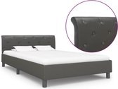 Bedframe kunstleer grijs 140x200 cm