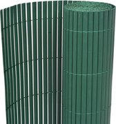 Tuinafscheiding dubbelzijdig 90x500 cm PVC groen