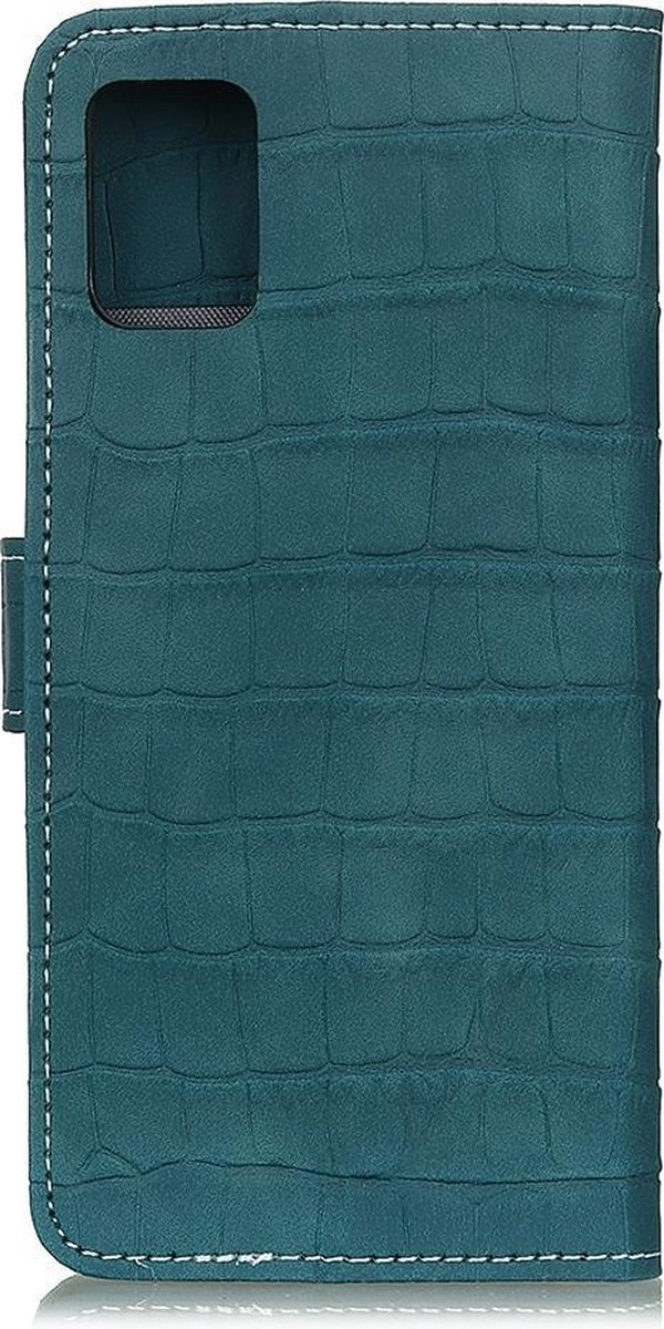 Mobigear Telefoonhoesje geschikt voor Huawei P40 Hoesje | Mobigear Croco Bookcase Portemonnee | Pasjeshouder voor 3 Pasjes | Telefoonhoesje voor Pinpas / OV Kaart / Rijbewijs - Groen