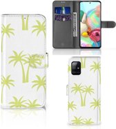 Geschikt voor Samsung Galaxy A71 Hoesje Palmtrees