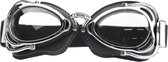 CRG Radical Motorbril - Chrome Retro Motorbril - Motorbril voor Heren - Helder Glas