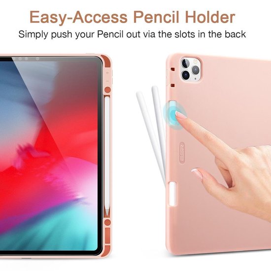 ESR - Housse pour tablette - iPad Pro 12.9 2020 - Rebound Pencil - Rose Gold