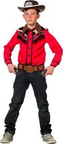Wilbers & Wilbers - Cowboy & Cowgirl Kostuum - Koude Colt Kikker Cowboy Jongen - rood - Maat 116 - Carnavalskleding - Verkleedkleding