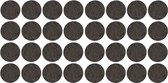 32x Zwarte ronde meubelviltjes/antislip noppen 2,6 cm - Beschermviltjes - Stoelviltjes - Vloerbeschermers - Meubelvilt - Viltglijders