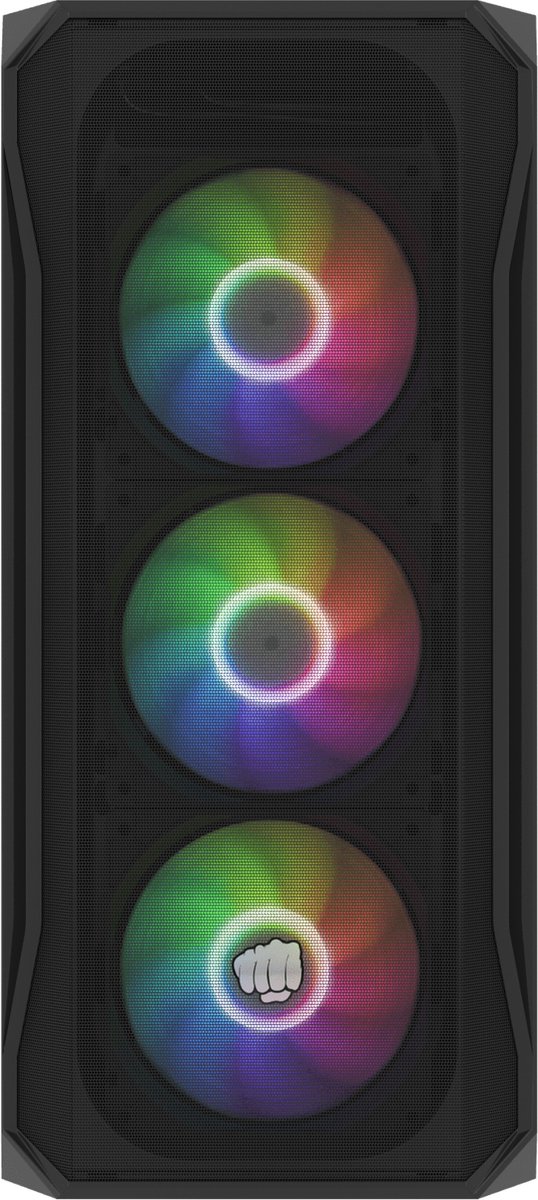 Fury Shobo SH4F RGB - Midi Tower Behuizing - Zwart - RGB Verlichting - Mini-ITX Compatibel - USB 3.2 Gen 1 & 2.0
