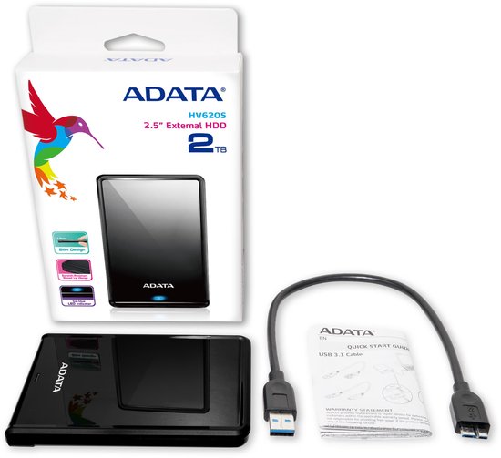 ADATA AHV620S Externe Harde Schijf 4TB USB 3.1 ZWART van Merkloos — afbeelding 4