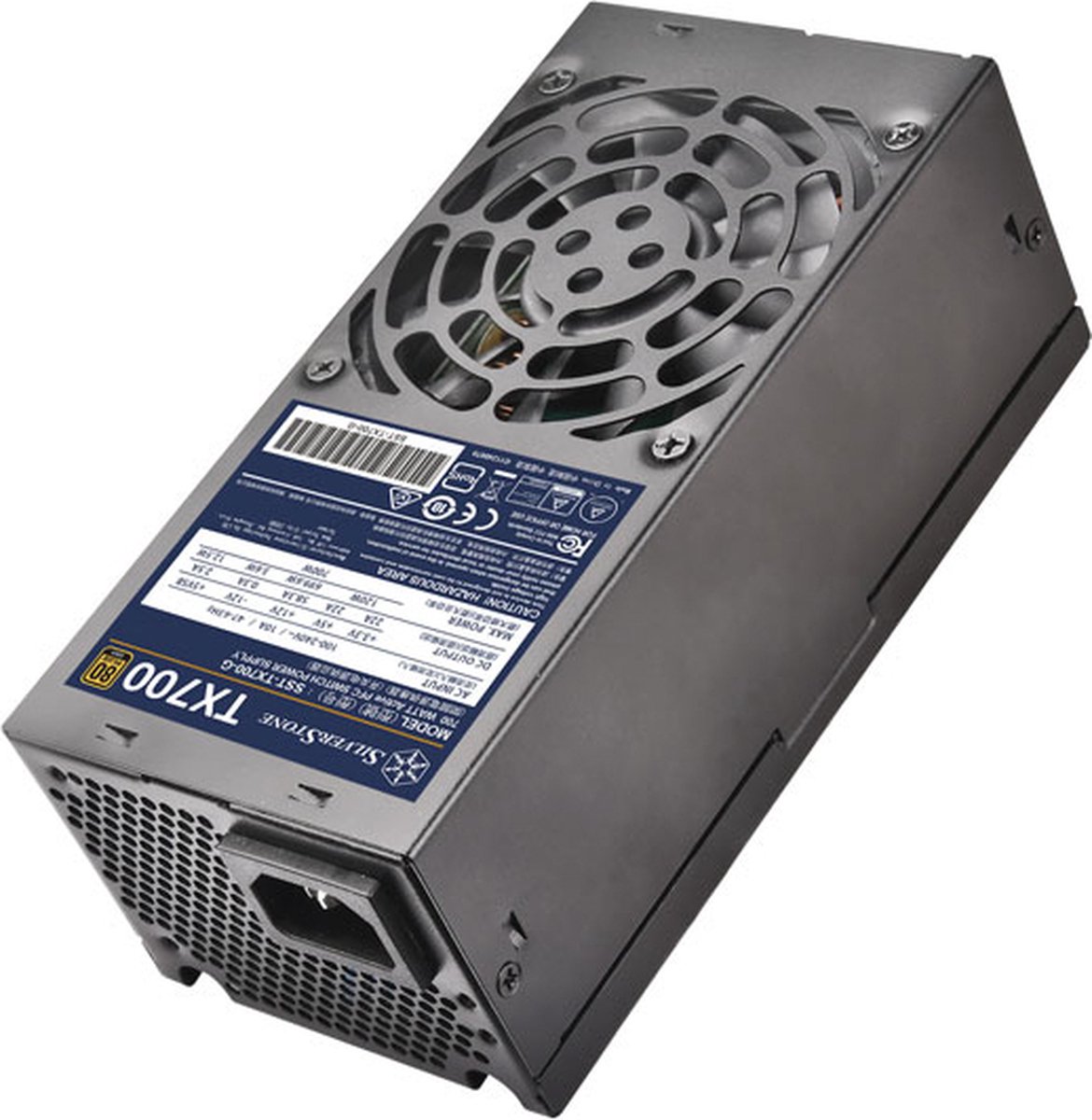 Silverstone Tx700 Gold Power Supply Unit 700 W 20+4 Pin Atx Tfx Zwart voeding - afbeelding 4