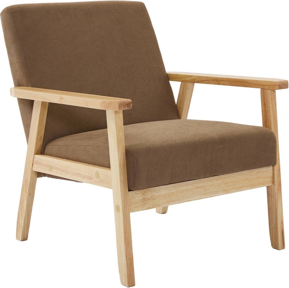 sweeek - Fauteuil van hout met corduroy zitting - isak