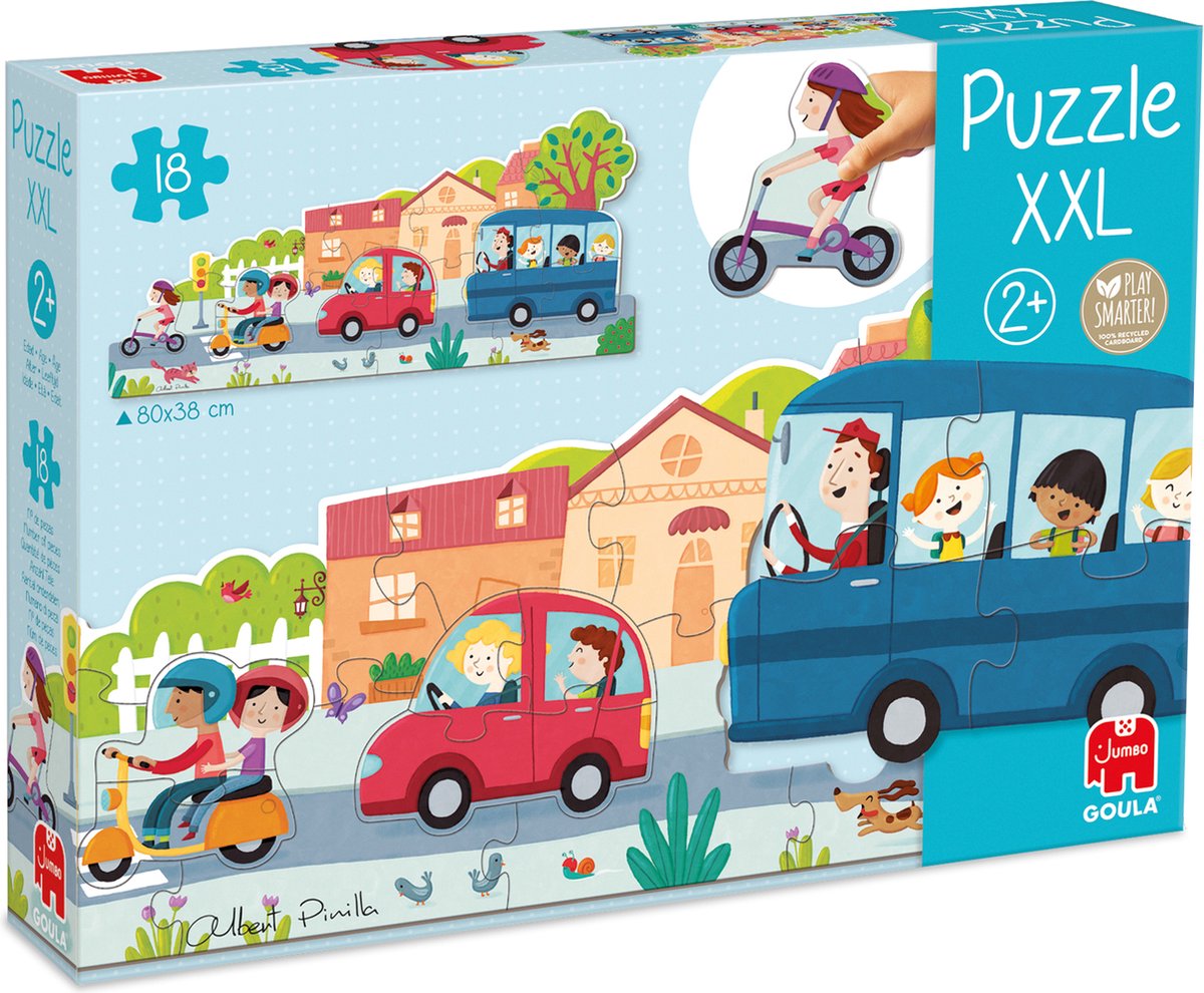 Jumbo - Goula - Puzzel XXL - Voertuigen - 18 stukjes - Vanaf 2 jaar