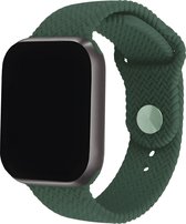 Innerlight® Woven+ - Khaki Groen Geweven - 42/44/45/49mm - Siliconen bandje geschikt voor Apple Watch - Geschikt als Apple watch bandje voor Series 1/2/3/4/5/6/7/8/9/SE/Ultra
