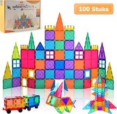 Eduvate Magnetic Tiles - Magnetisch Speelgoed - Magnetisch Bouwspeelgoed - Montessori Speelgoed - Magnetische Bouwstenen - Kinderspeelgoed - 100 Stuks