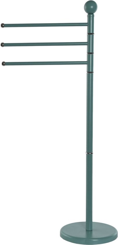 Items Handdoeken ophangrek badkamer - metaal - L43 x b22 x H90 cm - blauw - Droogrek - Handdoekenrek