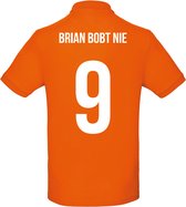 Oranje polo - Brian bobt nie - Koningsdag - EK - WK - Voetbal - Sport - Unisex - Maat M