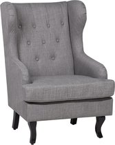 ALTA - Chesterfield fauteuil - Grijs - Polyester