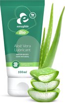 Groene tube Easyglide Bio Aloe Vera Lubricant 100% Natural water based, 100ml, met aloë vera plant.