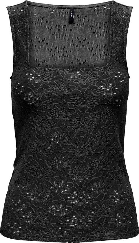 Only Top Onlsmilla Life S/l Square Neck Top 15324684 Black Dames Maat - M