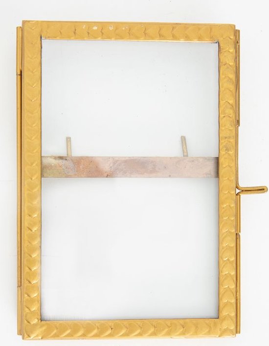 Sissy-Boy - Cadre photo double vitrage doré avec coeurs (11x16 cm)