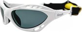 Glogglz® Rayz Blanc – Lunettes de sport étanches pour voile et wingfoil – Anti-buée et protection UV400