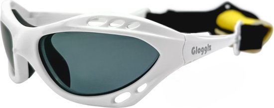 Glogglz® Rayz – Sportzonnebril – Wit – Gepolariseerd – UV400