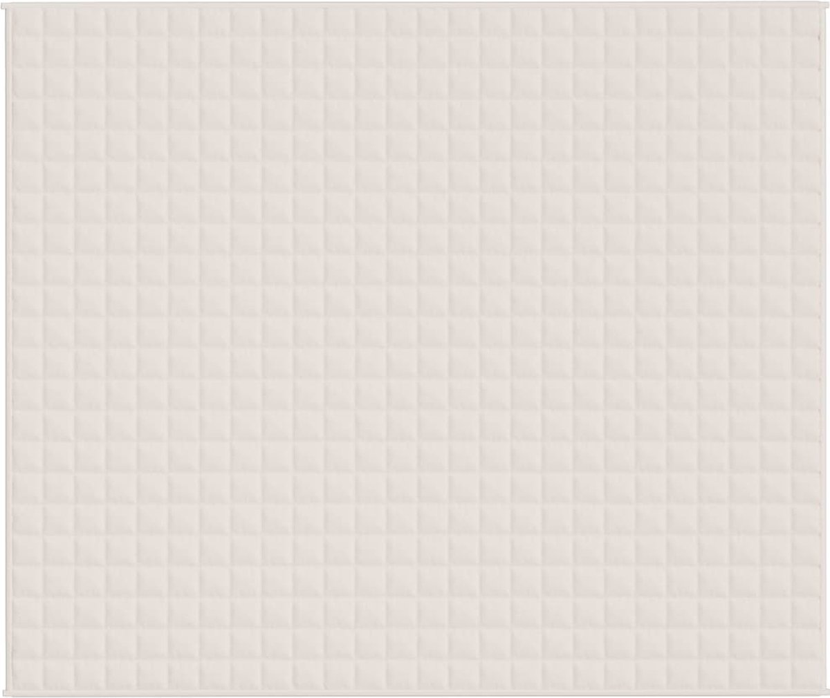 vidaXL Slaapcomfort - Verzwaringsdeken - Verzwaringsdeken 220x260 cm 15 kg stof lichtcrèmekleurig - Slaapstoornissen - Weighted Blanket - Drukkend Gevoel