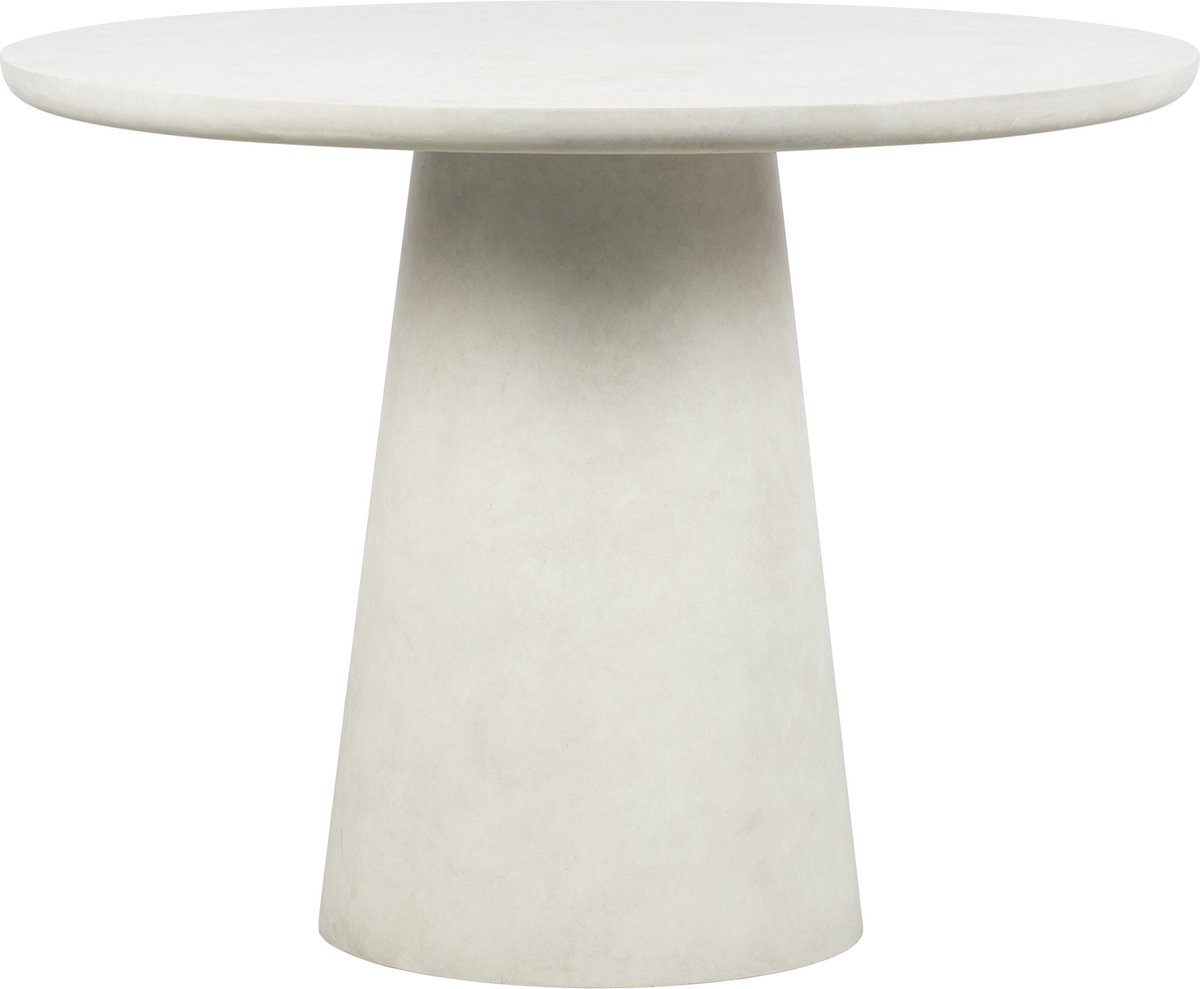 WOOOD Damon Ronde Eettafel - Betonlook - Wit - 76x100x10