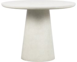 WOOOD Damon Ronde Eettafel - Betonlook - Wit - 76x100x10