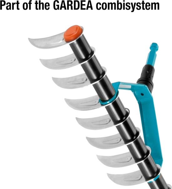 Combisystem verticuteerhark - Werkbreedte 35 cm - Verwijder mos en vilt - Tuinaccessoire - Geschikt voor alle combisystem stelen combisystem lawn rake van GARDENA — afbeelding 4