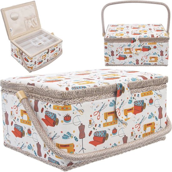 Foto: Naaidoos 30x23x16 cm naaibox naaigaren opbergbox opbergdoos organizer naai spullen