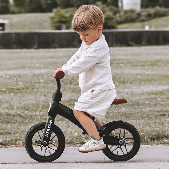 Deryan Luxe Loopfiets 10 inch - Kinderfiets - Zwart — afbeelding 5