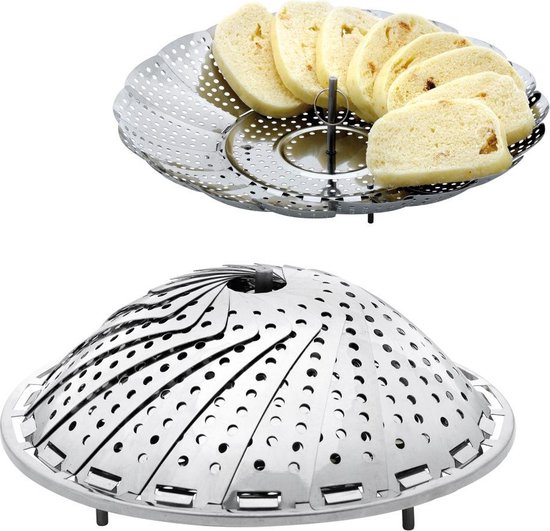 Stoommand van roestvrij staal, multifunctionele stoommand, stoommand voor de meeste rijstkokers (21,5 cm