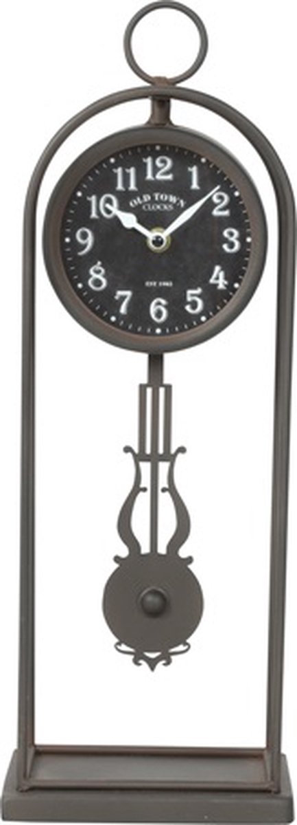 Countryfield Tafelklok Tiktox metaal L12B17H46,5CM zwart/zwart