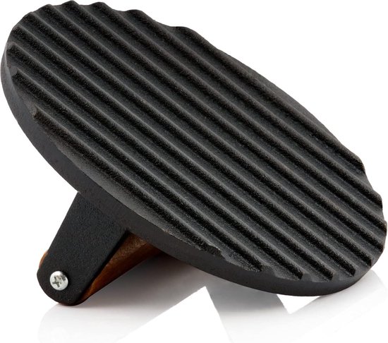 BBQ-Toro Gietijzeren grillpan, gietijzeren pan met twee handgrepen en