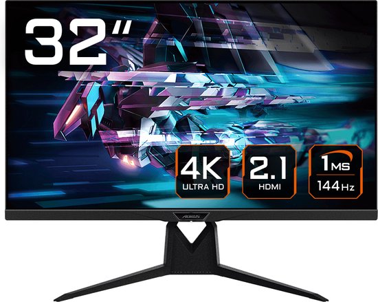 Gigabyte Aorus FI32U - 4K HDMI 2.1 Gaming Monitor - 32 inch