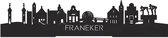Skyline Franeker en bois Zwart - 60 cm - Décoration d'intérieur design - Décoration à poser et à suspendre - Plus de villes disponibles - Cadeau pour lui - Cadeau pour elle - Anniversaire - Pendaison de crémaillère - Intérieur - WoodWideCities
