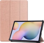 iMoshion Tablet Hoes Geschikt voor Samsung Galaxy Tab S8 / Tab S7 - iMoshion Trifold Bookcase - Roze / Rose goud