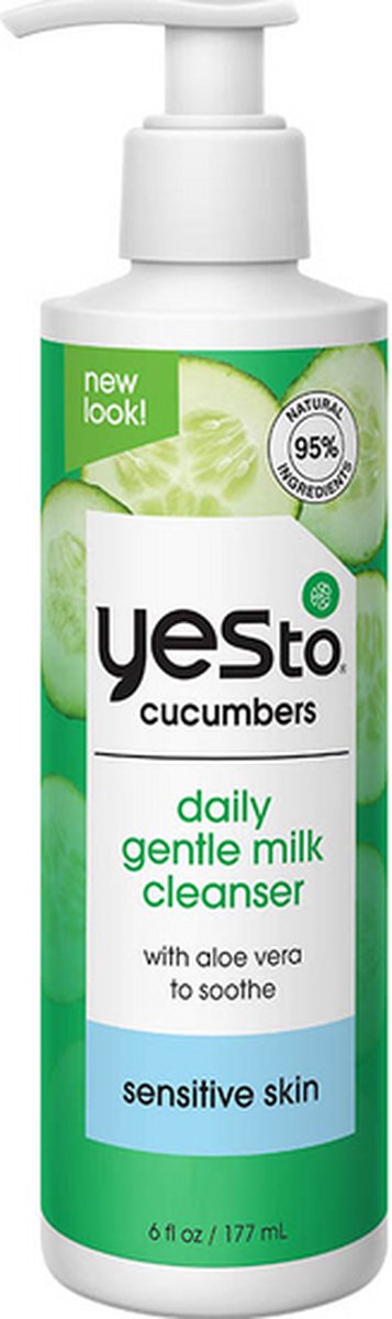 Yes To Cucumbers Daily Gentle Milk Cleanser VEGAN Gevoelige Huid Reinigingsmelk Gezichtsreiniging 177 ml