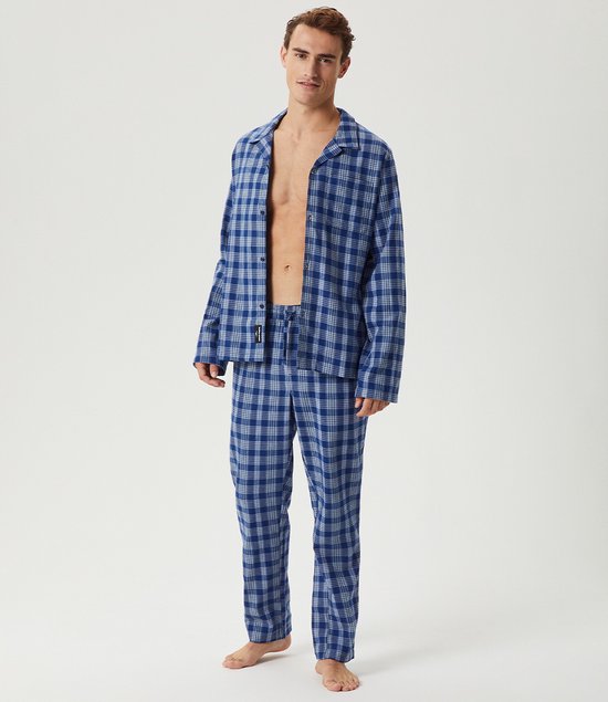 SCHIESSER Comfort Nightwear pyjamaset, heren pyjama lange organic cotton ruiten admiral SCHIESSER Comfort Nightwear pyjamaset, heren pyjama lange organic cotton ruiten admiral