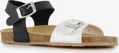 Braqeez leren meisjes bio sandalen zwart wit - Maat 32