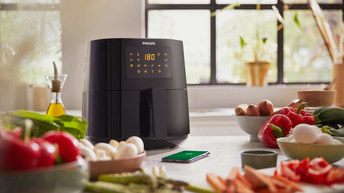 Philips HD9255/30 Airfryer met Dubbele Lade 4.1L 1400W Wit - afbeelding 2