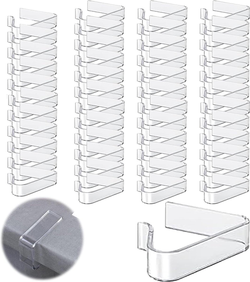 Verstelbare Tafelkleedclips – Elastische Metaalclips Voor Binnen En Buiten, Wrijvingsvast En Onzichtbaar Onder Tafel, Ideaal Voor Picknick, Feest Of Dagelijks Gebruik