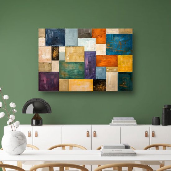 Rechthoeken schilderijen - Vormen schilderijen - Schilderij op canvas Texturen - Muurdecoratie modern - Schilderij op canvas - Schilderijen & posters canvas 70x50 cm