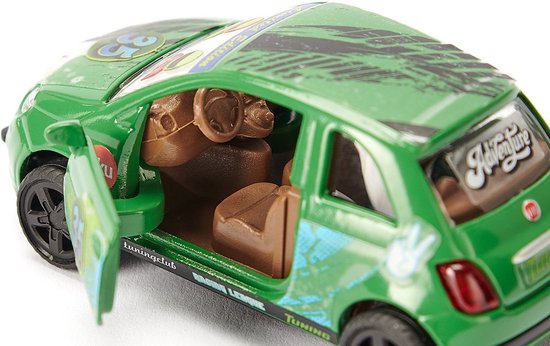 Siku 6506 – Kit De Bricolage Fiat 500 Adventure – Maquette à Assembler Avec Autocollants, Portes Ouvrables, Pneus Caoutchouc – Dès 3 Ans