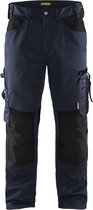 Blaklader Pantalon de travail sans poches à clous 1556-1860 - Bleu marine foncé/ Zwart - D120