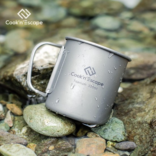 Tasse Titane 300ml Avec Couvercle - Ultra Légère Pour Camping Randonnée