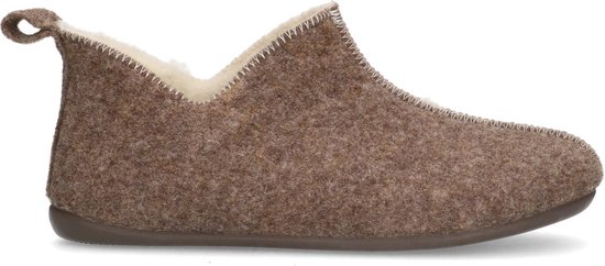 Manfield - Femme - Chaussons beiges - Taille 36