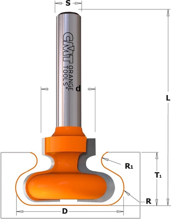 CMT - Fraise à manche, HW - Fraise - Outils de coupe - Outils de coupe - Fraise à rainurer - 1 Pièce(s)