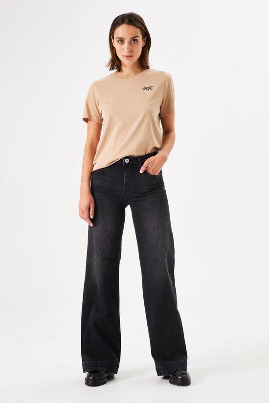 GARCIA Celia Wide Jeans Coupe Large Femme Zwart - Taille W30 X L30