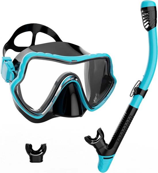 G2RISE SN02 snorkelset volwassenen - duikbril duikbril droog snorkeluitrusting met adem gemakkelijke luchtstroom technologie en anti-condens ontwerp (2PACK
