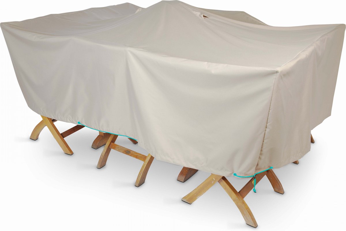 Cov'Up Tuintafelhoes - tuinsethoes - 200 x 130 x 60 (lxbxh) - met ventilatie systeem en pop'up - Zware kwaliteitshoes