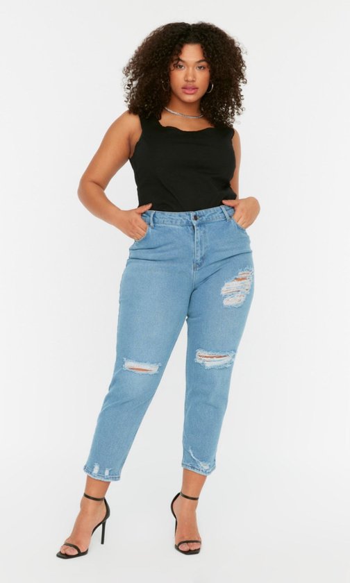 Trendyol TBBSS22JE0187 Volwassenen Vrouwen - Blauw - 54